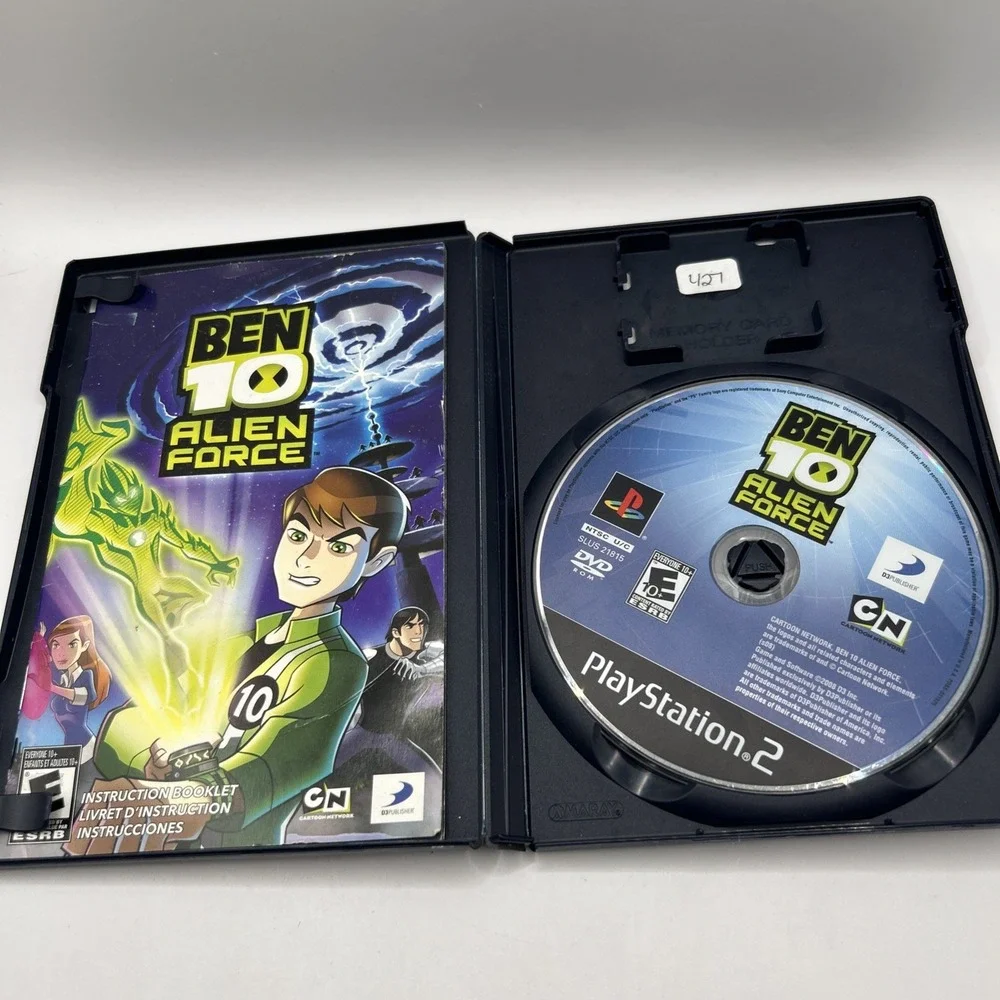 Ben 10 Alien Force Sony PlayStation 2 Action Adventure E10+ 2008 Manual Included